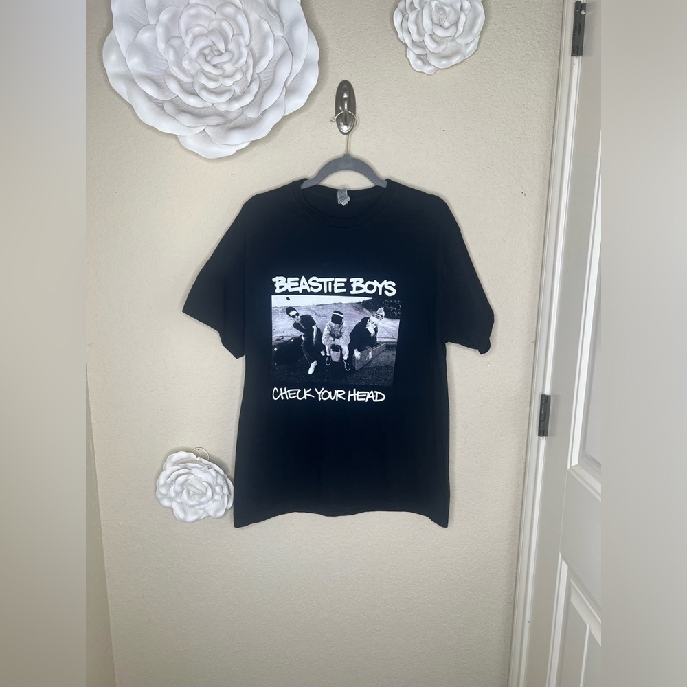 NTM: Retro Beastie Boys Unisex Black & White Graphic Check Your Head Album Sz L - Picture 2 of 12